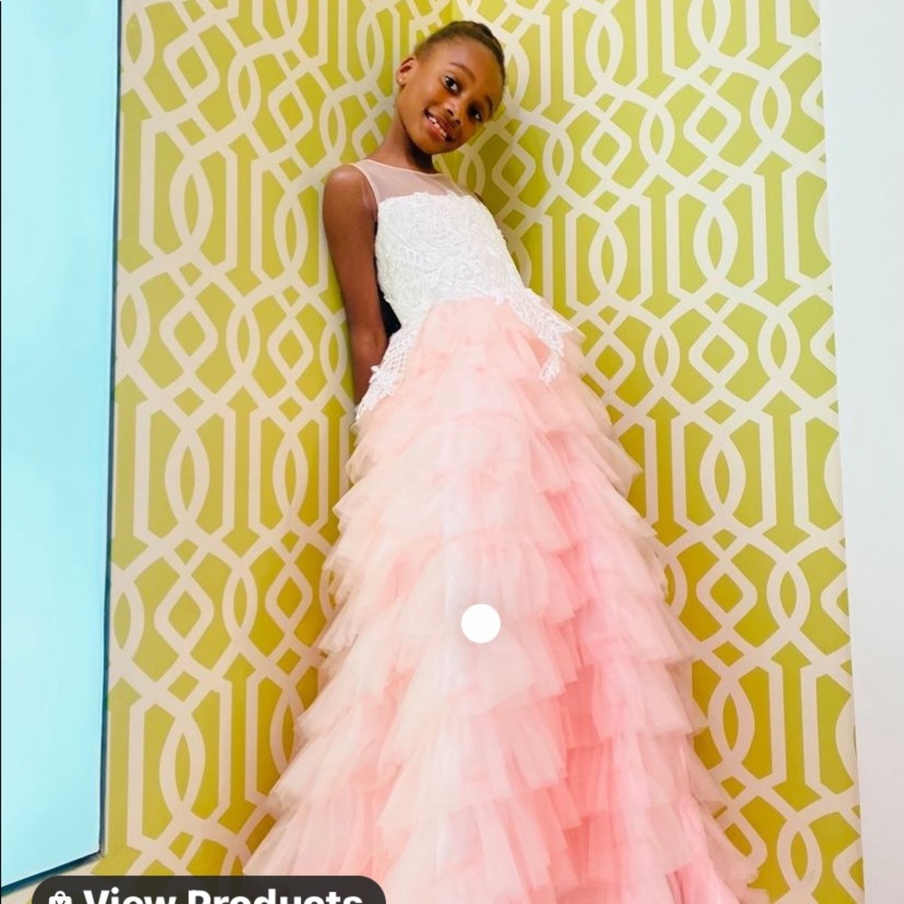 Tulle and Ruffle Gown for Girls